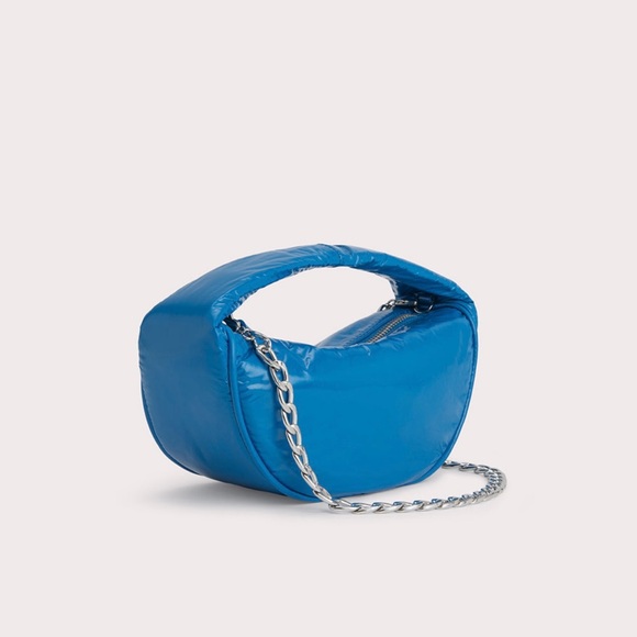 BY FAR Baby Cush cerulean shellsuit fabric bag - Picture 1 of 3